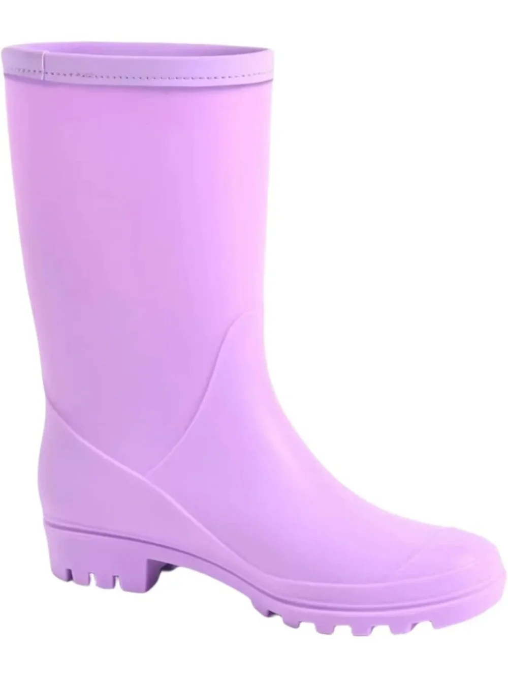 Women's Purple Mid Calf Rain Boots Waterproof Anti-slipping Rainboots Rain Shoes